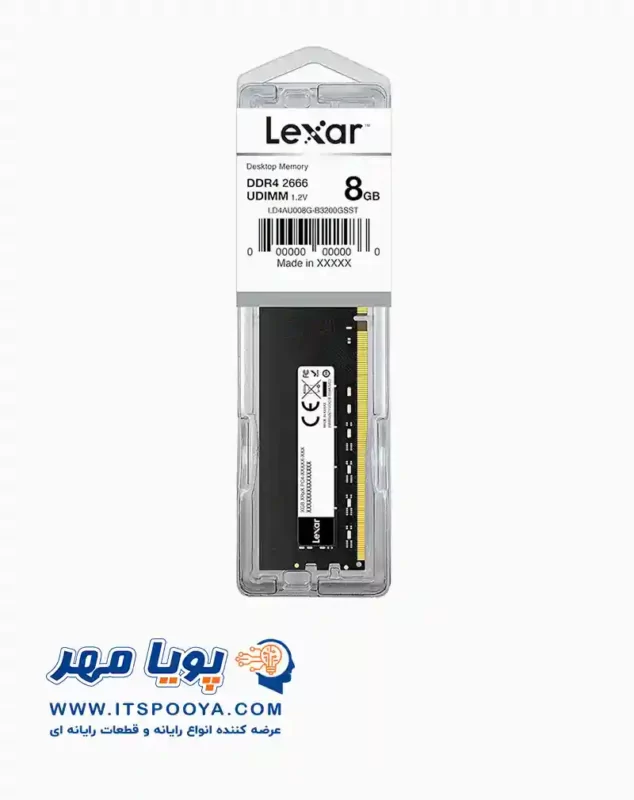 حافظه رم لکسار دسکتاپ ظرفیت 8 گیگابایت از نوع DDR4-2666